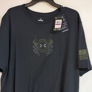 Under Armour Men's Dark Gray Graphic Tee,size 2XL